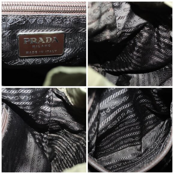 PRADA Shoulder Bag Nylon Khaki Auth 78808 main image 5
